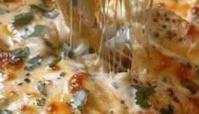 Cheesy Baked Chicken Alfredo Pasta