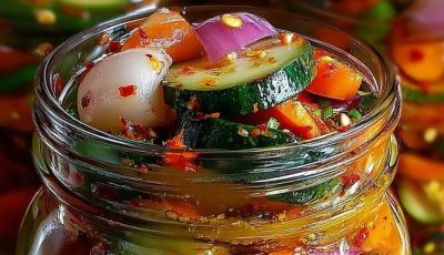 Spicy Pickled Cucumber & Veggie Medley