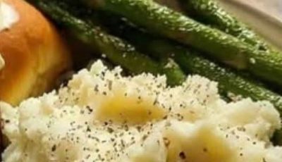 Surf & Turf Plate with Creamy Mashed Potatoes
