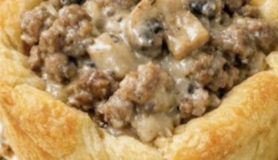 Beef and Mushroom Crescent Cups