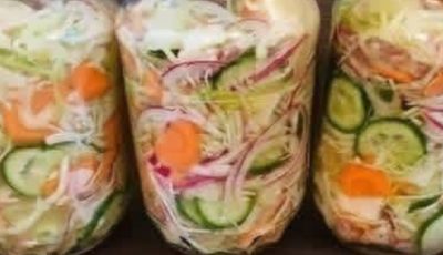 Homemade Pickled Vegetable Jars