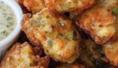 Dill Pickle Chicken Fritters