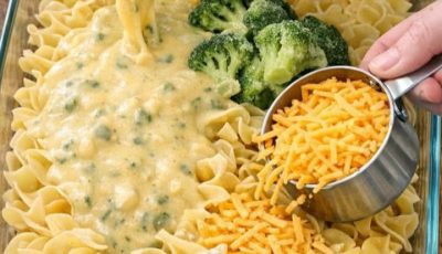Cheddar Broccoli Pasta Casserole